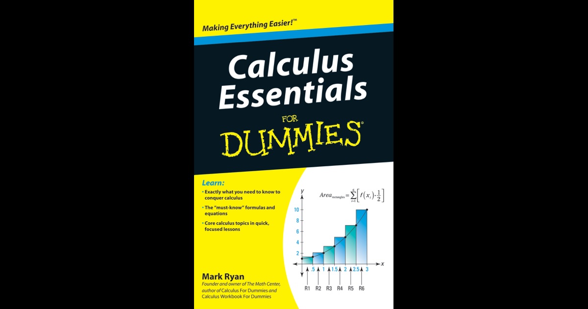Calculus Essentials For Dummies By Mark Ryan On Ibooks 1192