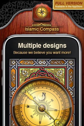 Screenshots of Islamic Compass Free - Prayer Times and Adhan Alarm for iPhone