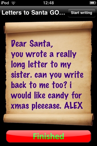 Screenshots of Letters to Santa Gold for iPhone