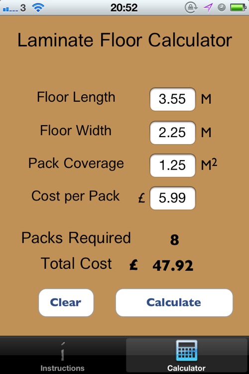 Laminate Floor Calculator By Neil Moran