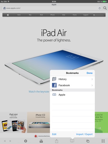 Screenshots of VanillaSurf for iPad