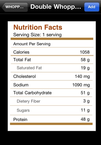 Fast Food Calories on the App Store