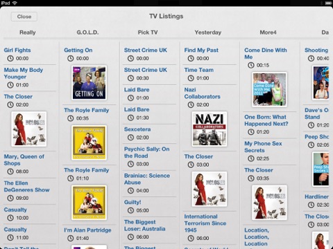 Скриншот из TV+ Guide (iPad edition)