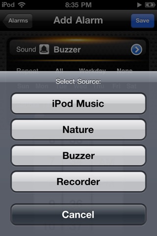 Captura de pantalla del iPhone 3