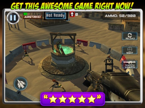 Screenshots of Helicopter Zombie Hunt- Fun 3D Army Defense Game for iPad