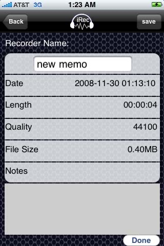 iRec Voice Recorder Pro screenshot1