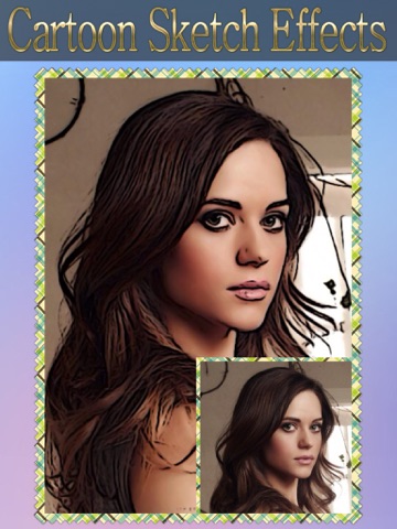 Screenshots of Cartoon Sketch Avatar Free - Pink Pencil & Coloring Toon Camera Photo Effects for iPad