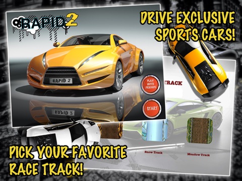 Screenshots of Rapid 2: Fast Track Car Racing for iPad