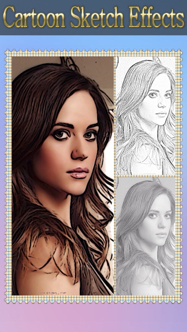 Screenshots of Cartoon Sketch Avatar Free - Pink Pencil & Coloring Toon Camera Photo Effects for iPhone