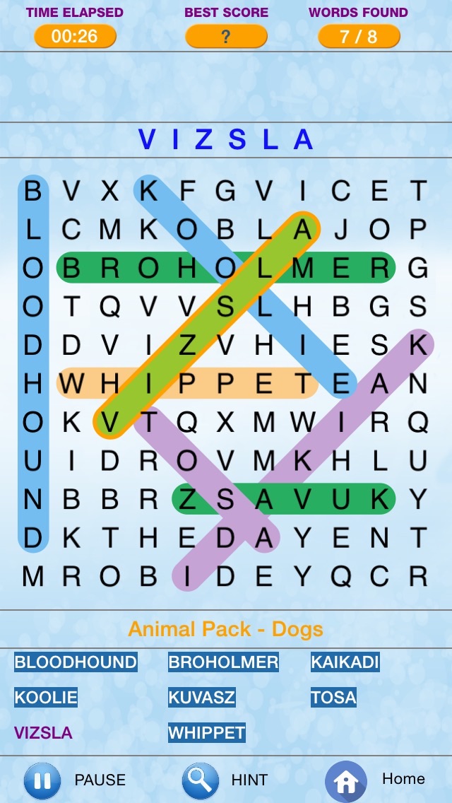 Screenshots of Word Search - Find Crossword Challenged Puzzles for iPhone