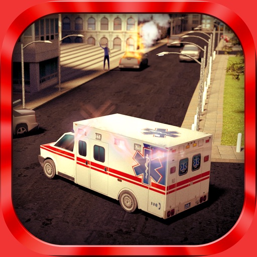 救急車のシミュレーター3D。患者は緊急救助や病院の配信シム。テスト実際の車の運転、駐車場、レーシングスキル