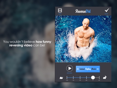 Screenshots of Reverse Vid - Video Rewind Editor for Backwards & Instant Replay Movies For Vine and Instagram for iPad