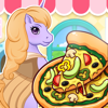 Melinda Olsen - My Little Cafe Pony Pizza and italian Maker shop artwork