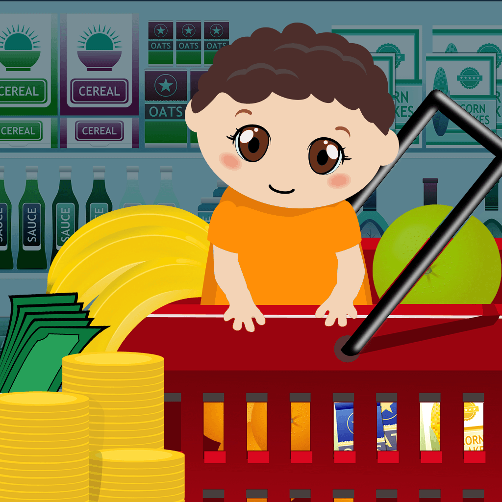 Grocery SuperMarket Shopping: Educational Game App Icon