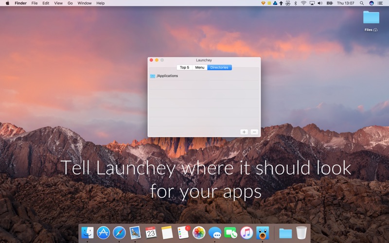 Launchey: menubar app launcher Screenshots