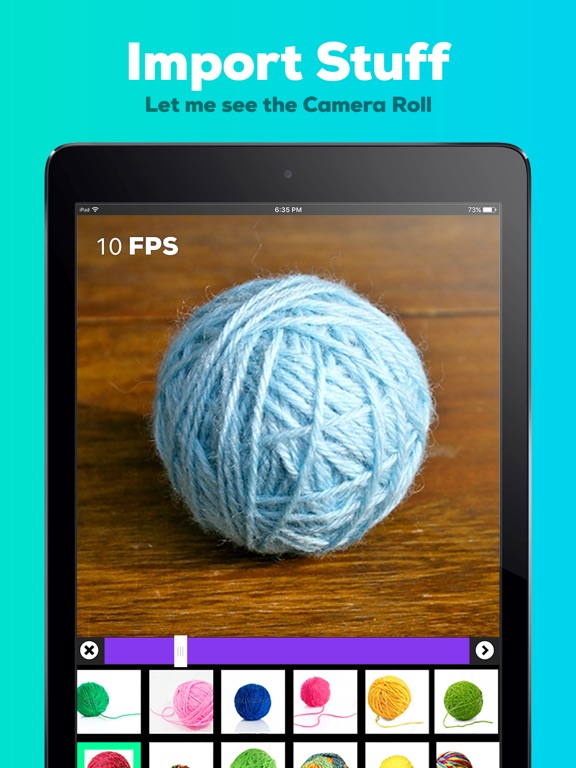 Screenshots of GIPHY Cam. The GIF Creator for iPad