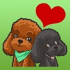 Lovely Couple Poodles Stickers purchase