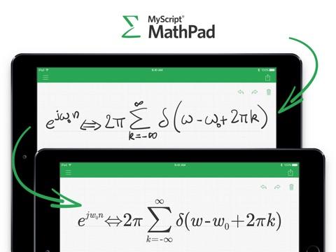 Скриншот из MyScript MathPad
