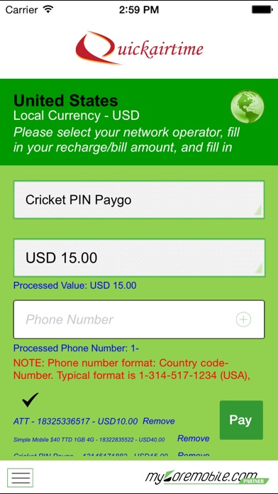 usa phone number format