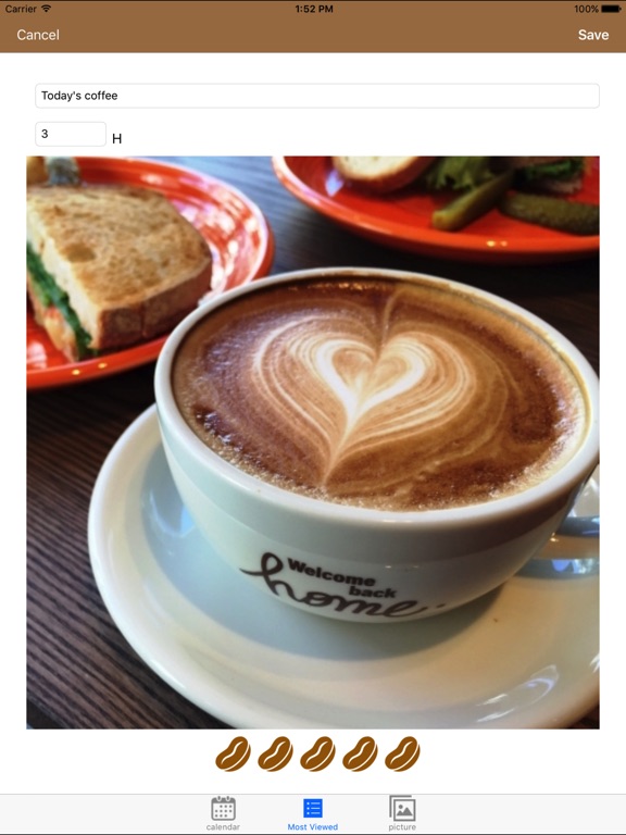 Cafe Diary - カフェでの勉強を楽しくする簡単日記アプリのおすすめ画像1