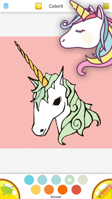 Cute Unicorn Coloring Drawing Book for Girl App Download