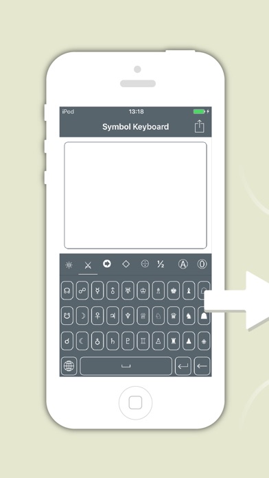 Screenshots of Symbol Keyboard - Unicode Icons Signs,Characters Symbols,Emoji Art for Texting for iPhone