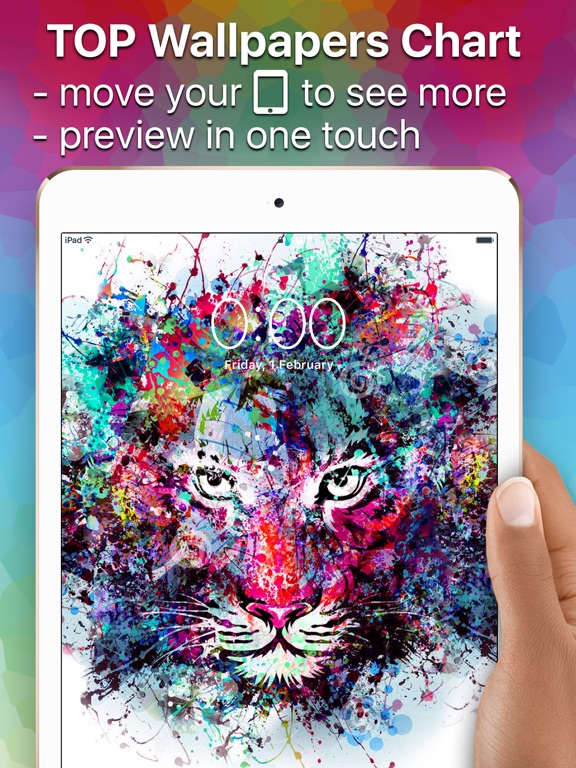 Screenshots of Top Chart of Wallpapers & Themes - Amazing Images and Awesome 3D Backgrounds are Free on Your Screen for iPad