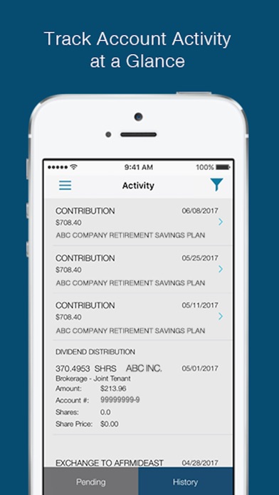 Screenshots of T. Rowe Price Personal® for iPhone
