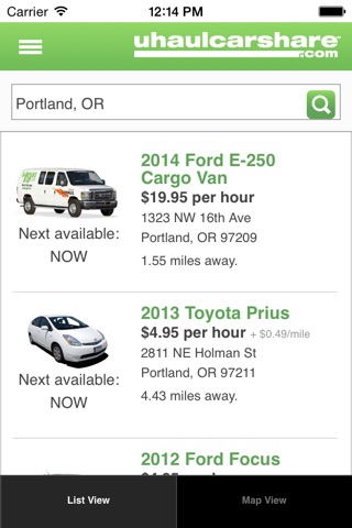 UhaulCarShare screenshot
