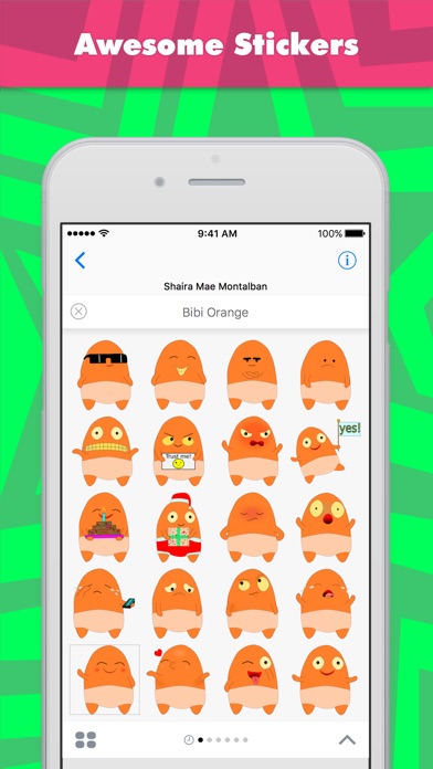 Bibi Orange Stickers review screenshots