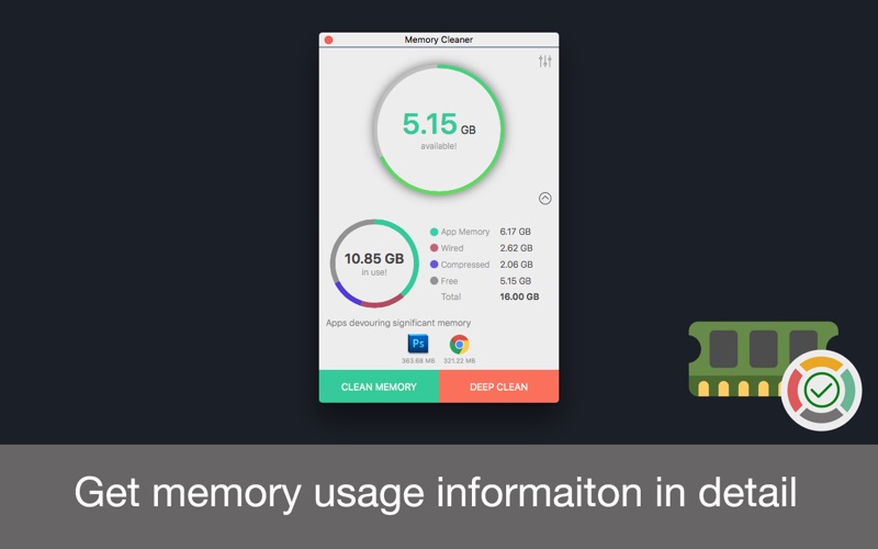 Memory Cleaner 1.5.0 Mac 破解版 - 内存清理工具