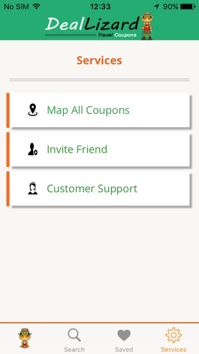 Travel coupons app