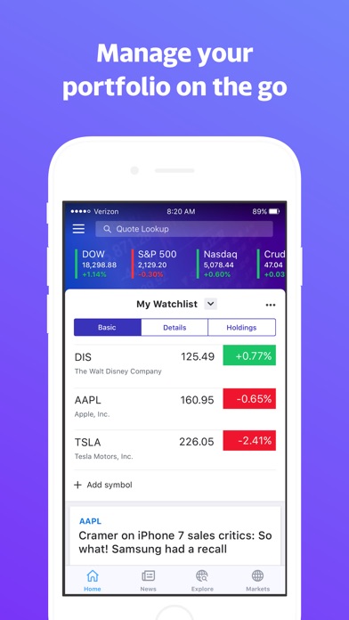 Yahoo Finance  Screenshot