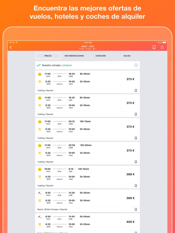 Captura de pantalla del iPad 1