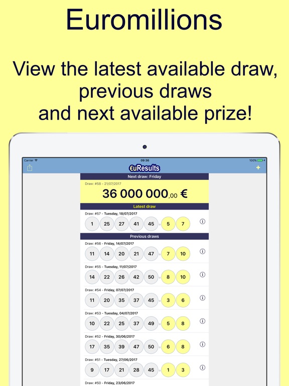 Euromillions: euResultsのおすすめ画像1