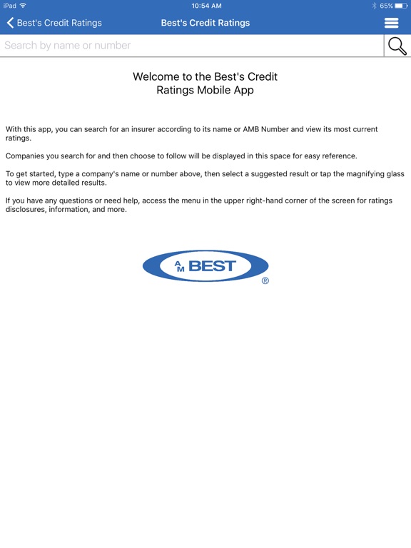 A M Best Company S Credit Ratings On The App Ipad Screenshot 2