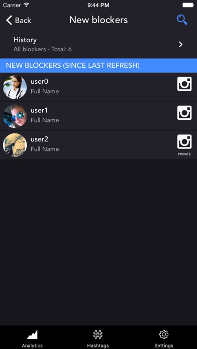 Screenshots of Blockers Spy for Instagram - track your followers for iPhone