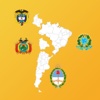 South America Country's State Maps, Flags, Info south american flags 