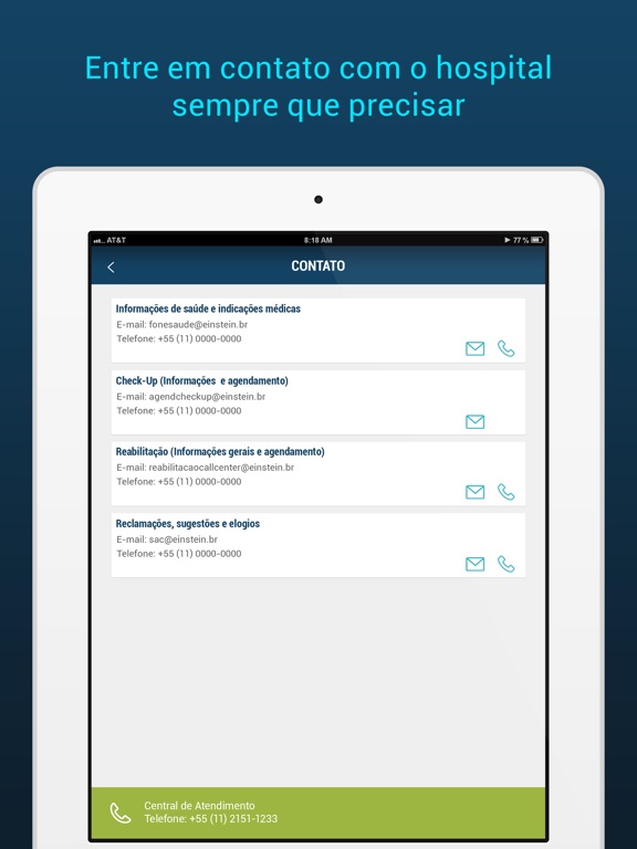 Einstein resultados exames