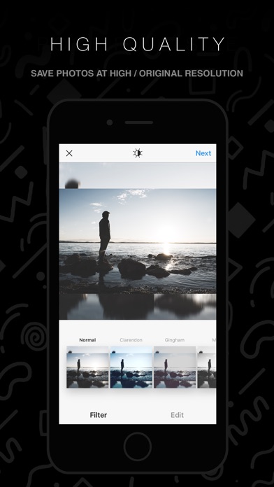Screenshots of InstaFit 2 - Post Photos Without Cropping for iPhone