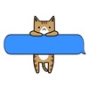 Message autocollant câlin de chat