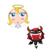 Demon And Angel Cartoon Animated Emoticon demon