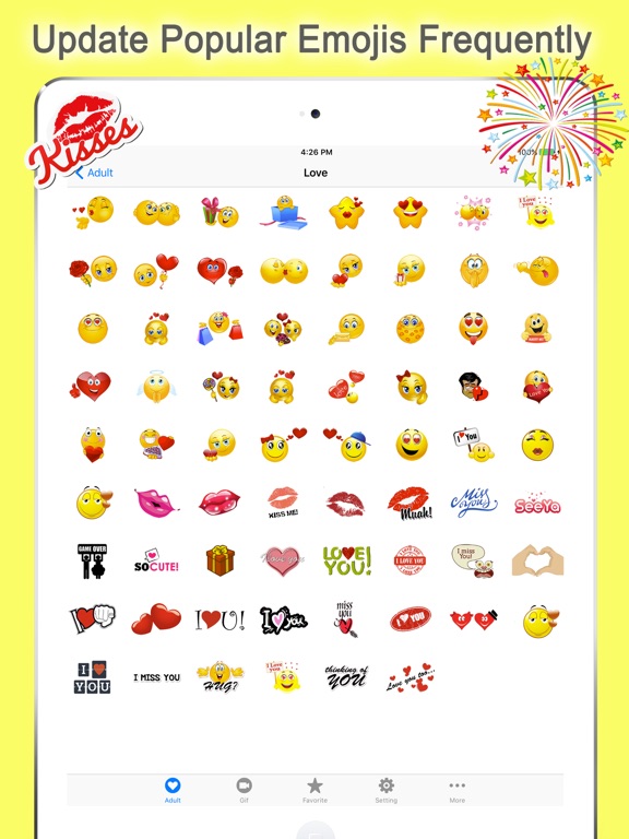 Screenshots of Emoji Keyboard Twitch for iPad