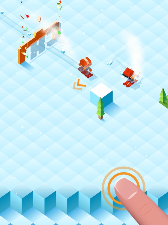 Blocky Snowboarding - Endless Arcade Runner для iPad