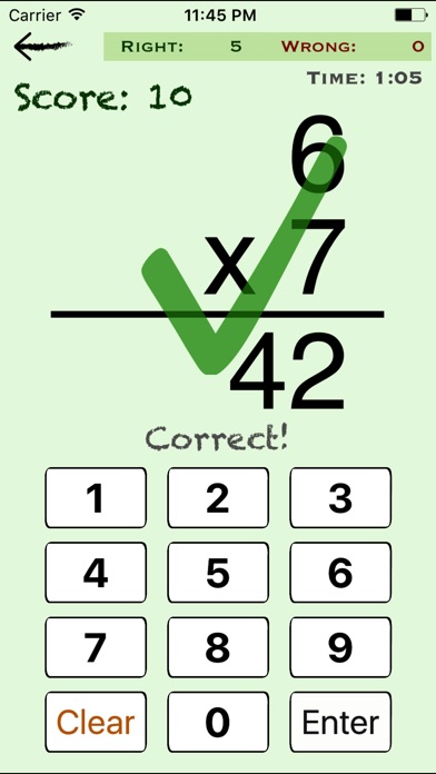 Screenshots of Mental Math Cards - Tips, Fact Practice, & Timed Challenge for iPhone