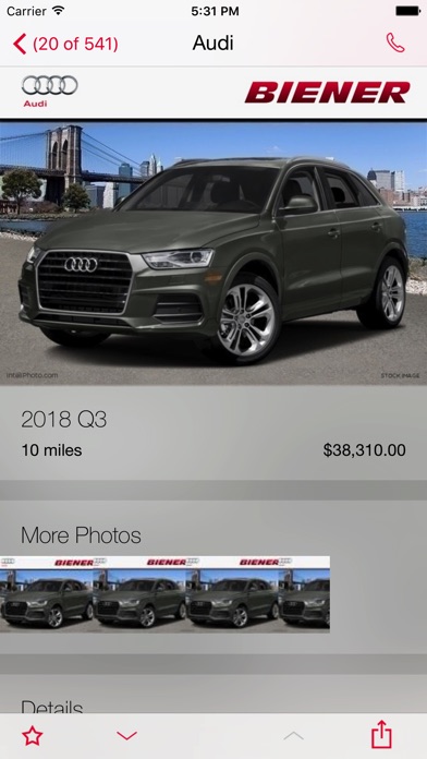 Biener Audi DealerApp app: insight & download.