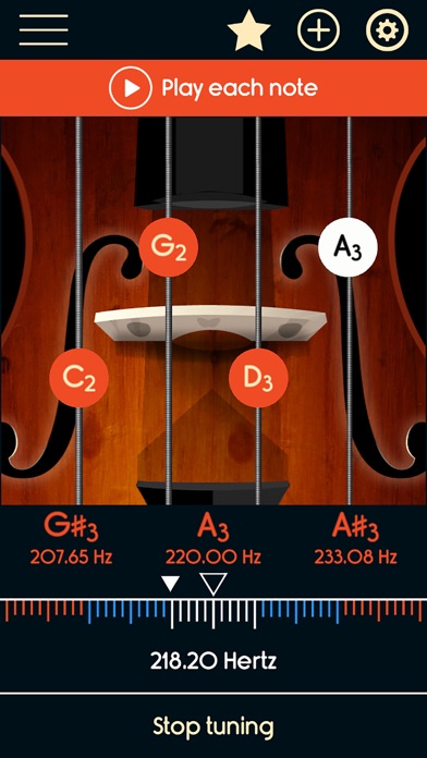 Violoncello Tuner screenshot1