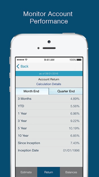 Screenshots of T. Rowe Price Personal® for iPhone