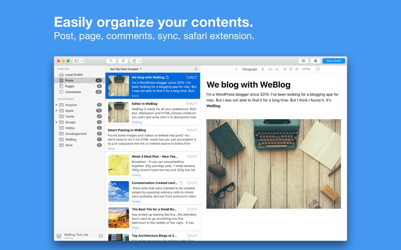 WeBlog - The Blogging app for WordPress 앱스토어 스크린샷