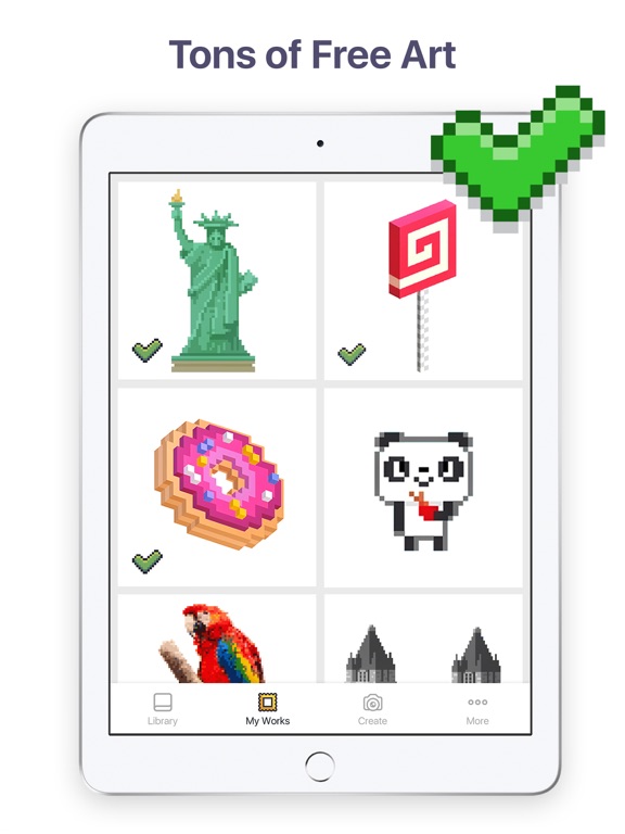 Screenshots of Pixel Art - Color by Number for iPad